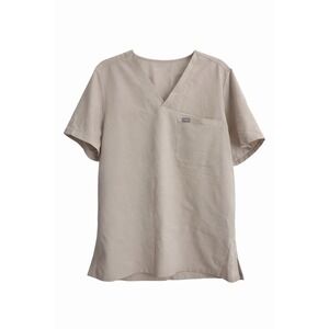 FIGS Khaki Scrub Top XXL V-Neck Short Sleeve Medical Uniform